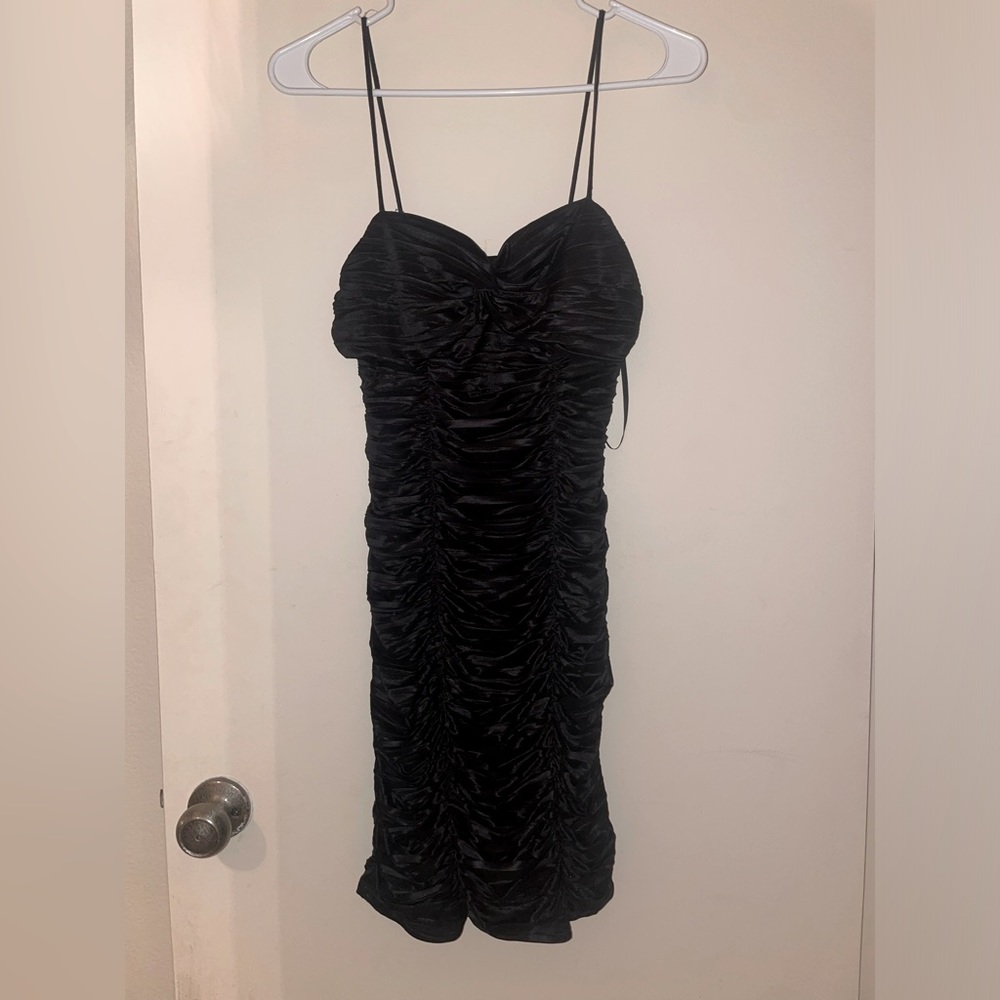 Slinky black dress size 5 with straps